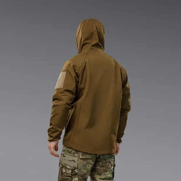 5 - Куртка тактическая SoftShell APEX Flex. Осень-Весна Койот. Размер S
