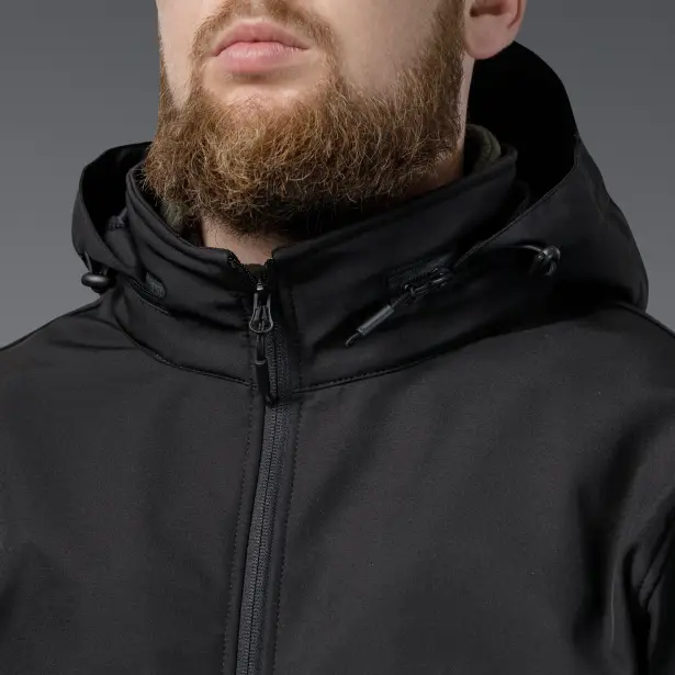 11 - Куртка тактическая SoftShell APEX Shield Storm. Осень-Весна Черный. Размер S