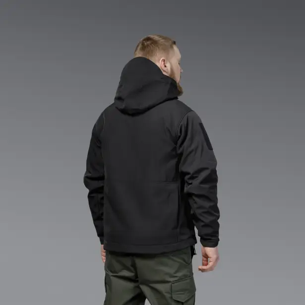 3 - Куртка тактическая SoftShell APEX Shield Storm. Осень-Весна Черный. Размер S