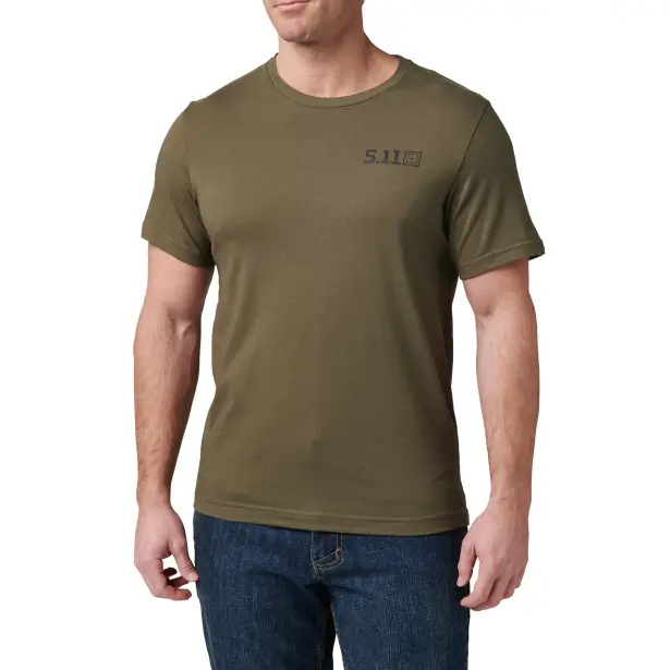 2 - Тактическая футболка «5.11 Tactical® Freedom Fries». Цвет Ranger Green. Размер S.