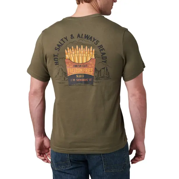 1 - Тактична футболка "5.11 Tactical® Freedom Fries". Колір Ranger Green. Розмір L.