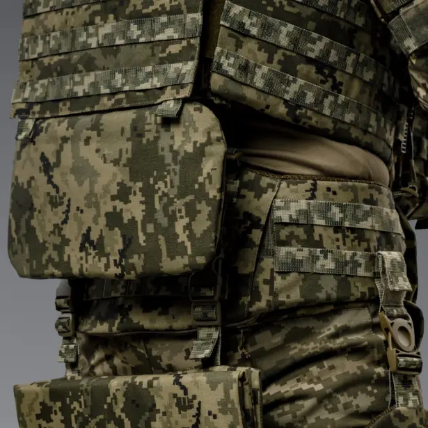 3 - Баллистическая защита поясницы 1-го класса защиты. CORDURA 1000D. Пиксель