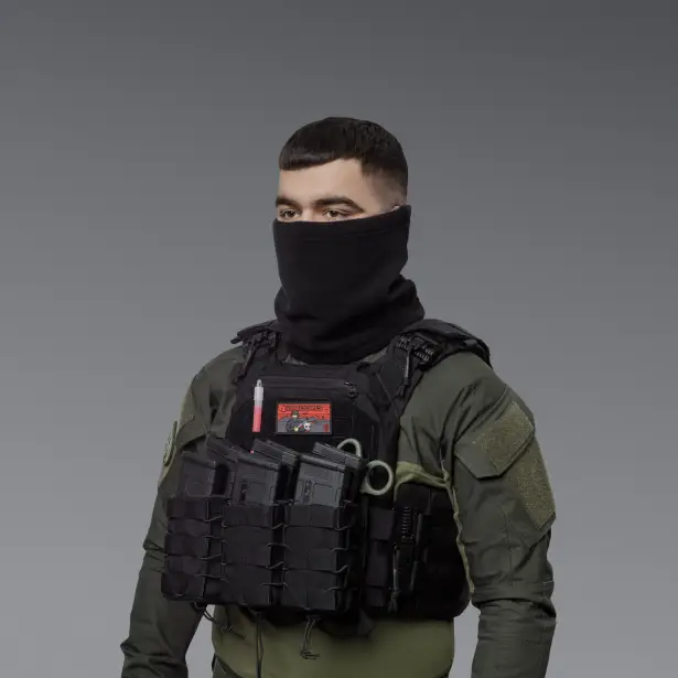 2 - Флисовый Бафф Winter Neck Черный. Polyester. Размер: S-M