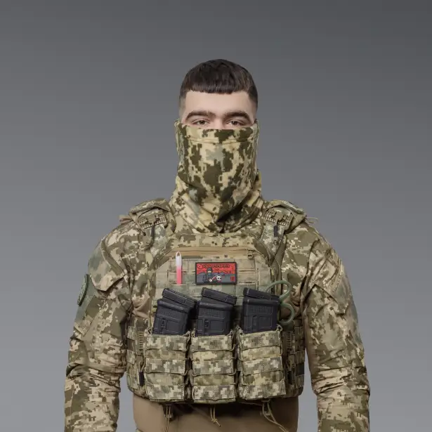 7 - Флісовий Бафф Winter Neck Піксель. Polyester. Розмір: S-M