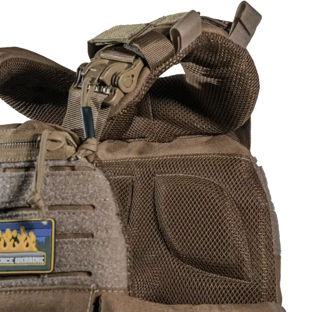 5 - Плитоноска TUR PRO Gen 2, система швидкого скидання. Molle. Колір Койот. Розмір M.