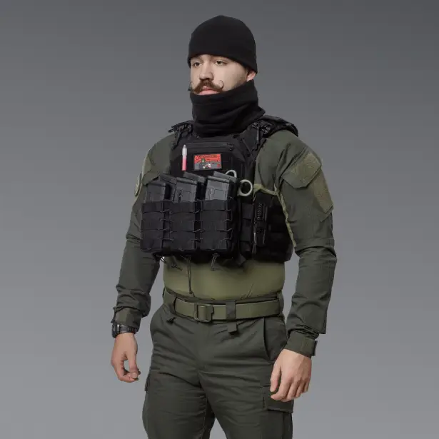 8 - Комплект Winter Tactical Kit: Бафф + Шапка Чорний. Розмір S-M