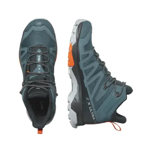 2 - Трекінгове взуття Salomon X Ultra 4 MID Gore-Tex (водонепроникні). Синьо-зелені. Розмір 40
