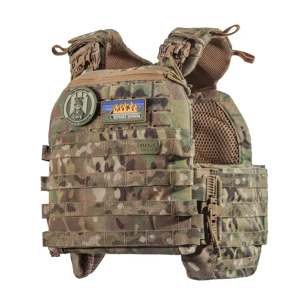 8 - Бронежилет 6-го класу (TUR PRO Gen 2). Вага 6.5 кг. З системою швидкого скидання. Molle. Колір Мультикам. Розмір S/M.