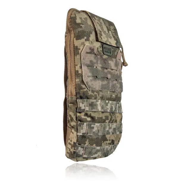 3 - Тактичний Рюкзак-Підсумок під Гідратор на 2 л. Кріплення Molle. Cordura 1000D. Піксель