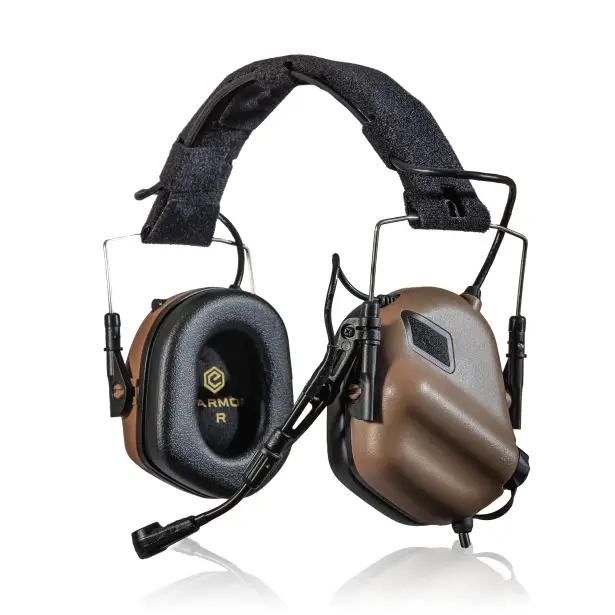 1 - Активные тактические наушники с микрофоном Earmor M32 Plus MOD3 Helmet Version Койот