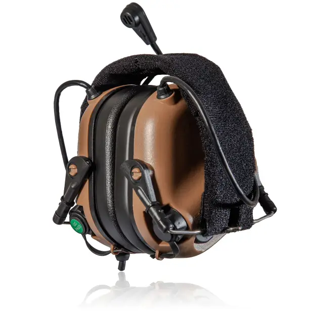 8 - Активные тактические наушники с микрофоном Earmor M32 Plus MOD3 Helmet Version Койот