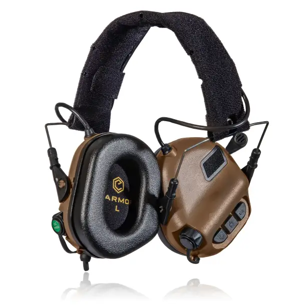7 - Активные тактические наушники с микрофоном Earmor M32 Plus MOD3 Helmet Version Койот