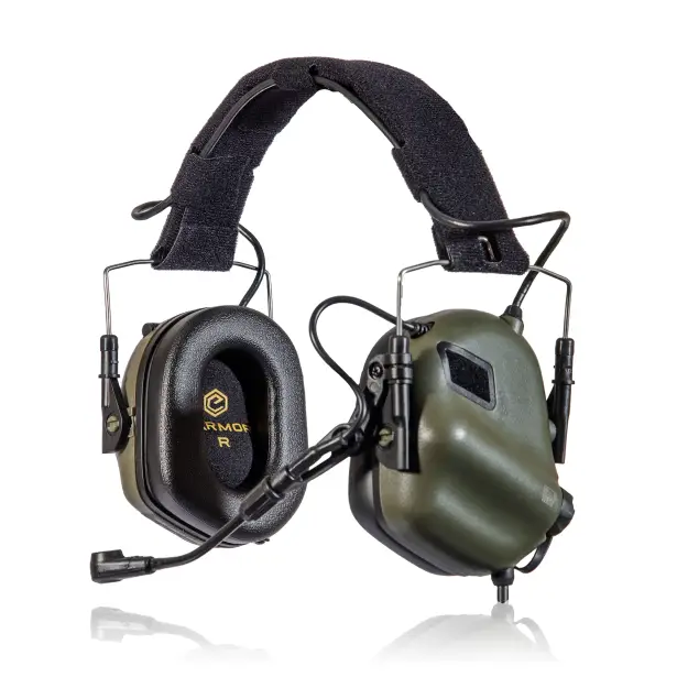 1 - Активные тактические наушники с микрофоном Earmor M32 Plus MOD3 Helmet Version Олива