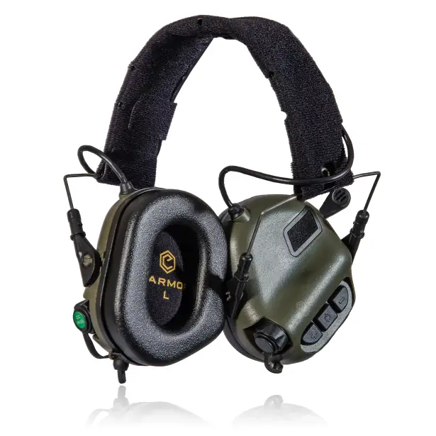 7 - Активные тактические наушники с микрофоном Earmor M32 Plus MOD3 Helmet Version Олива