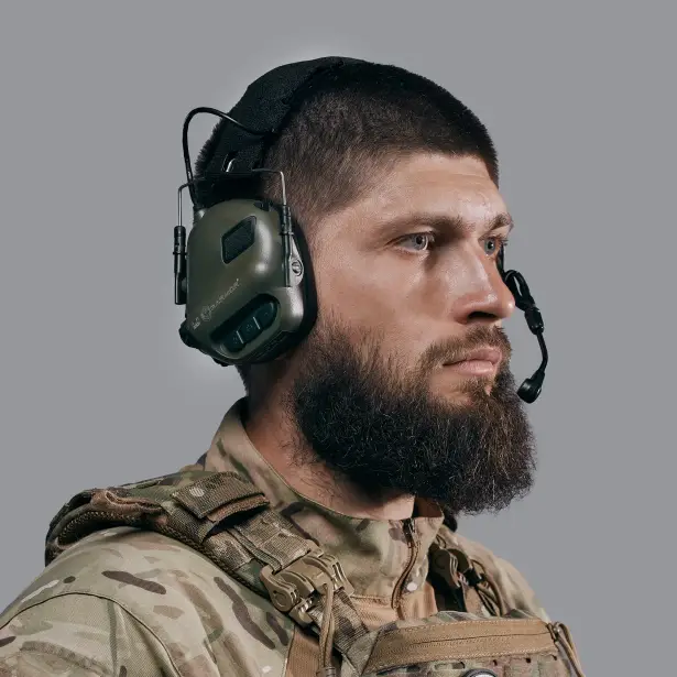 5 - Активные тактические наушники с микрофоном Earmor M32 Plus MOD3 Helmet Version Олива