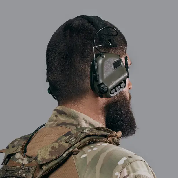6 - Активные тактические наушники с микрофоном Earmor M32 Plus MOD3 Helmet Version Олива