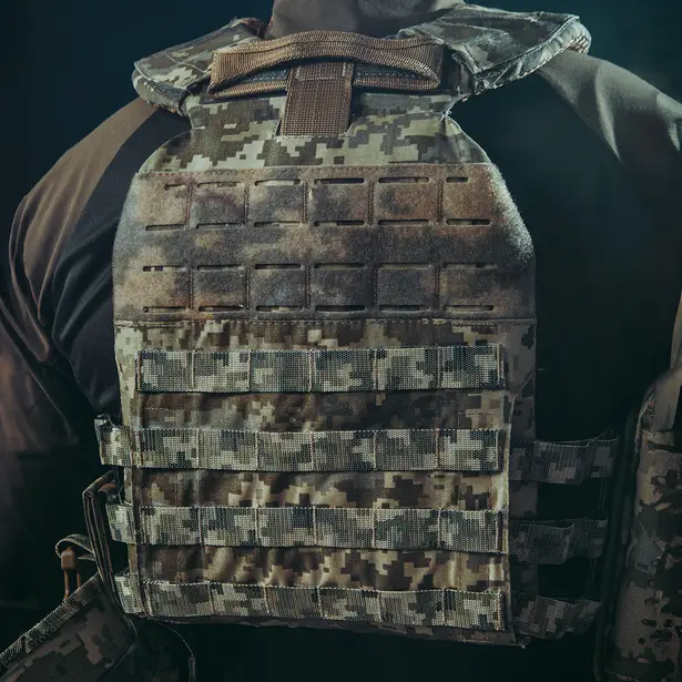 4 - Плитоноска TUR PRO Скелетон, 3 підсумки для AK/AR з системою швидкого скидання. Molle. Колір Койот.