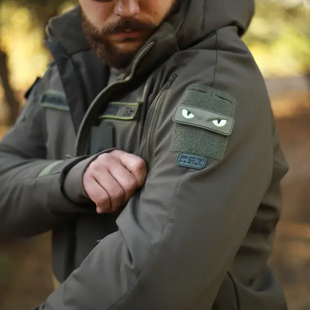 16 - Куртка тактична Softshell ХАНТЕР. Осінь-Весна Олива. Розмір XXL (56-58)