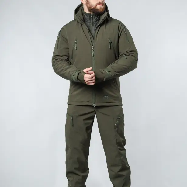 3 - Куртка тактична Softshell ХАНТЕР. Осінь-Весна Олива. Розмір XXL (56-58)