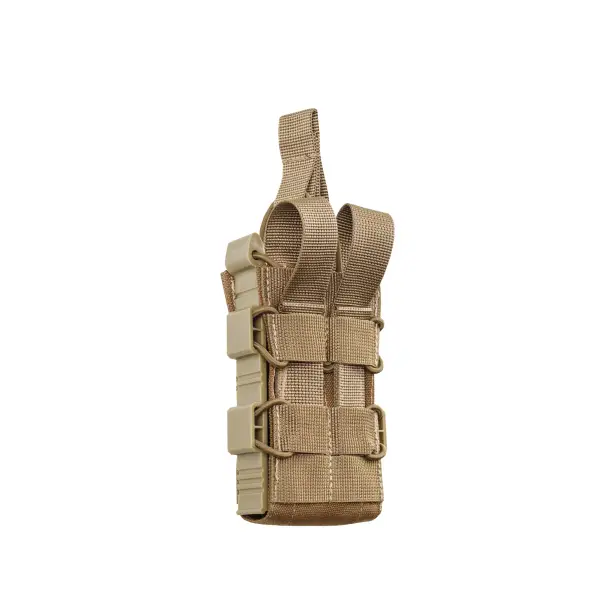7 - Одинарний пластиковий підсумок під магазини AK\AR. Cordura 1000D. Molle. Койот