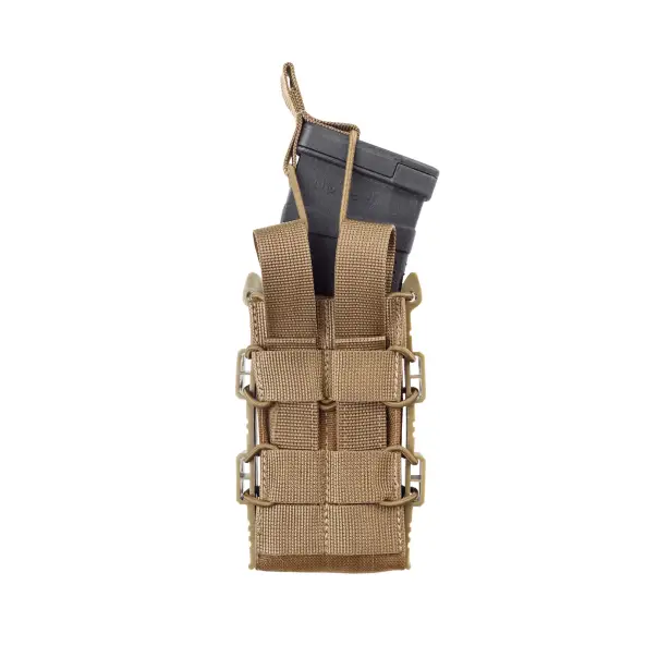 2 - Одинарний пластиковий підсумок під магазини AK\AR. Cordura 1000D. Molle. Койот