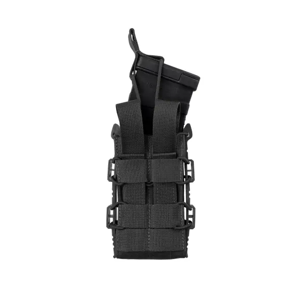 2 - Одинарный пластиковый подсумок под магазины AK\AR. Cordura 1000D. Molle. Черный