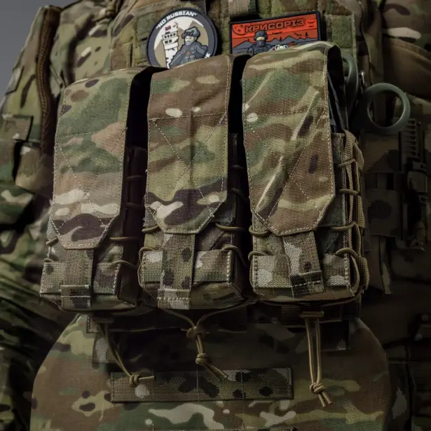 4 - Подвійний закритий підсумок під магазини AK\AR. Cordura 1000D. Molle. Мультикам