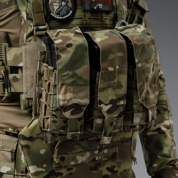 6 - Подвійний закритий підсумок під магазини AK\AR. Cordura 1000D. Molle. Мультикам