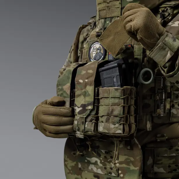 5 - Подвійний закритий підсумок під магазини AK\AR. Cordura 1000D. Molle. Мультикам