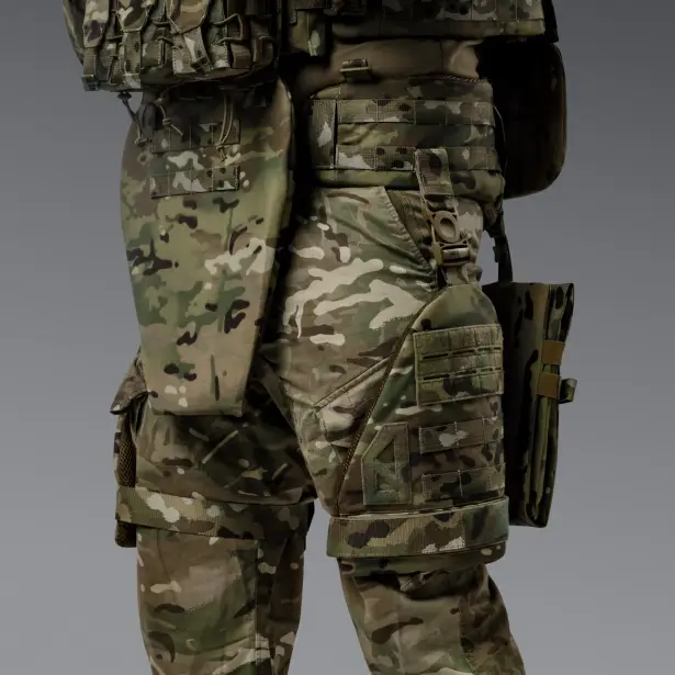 6 - Баллистическая защита бедер 2-го класса защиты. CORDURA 1000D. Мультикам