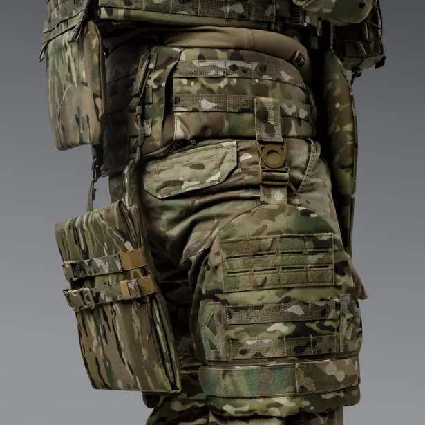 4 - Баллистическая защита бедер 2-го класса защиты. CORDURA 1000D. Мультикам