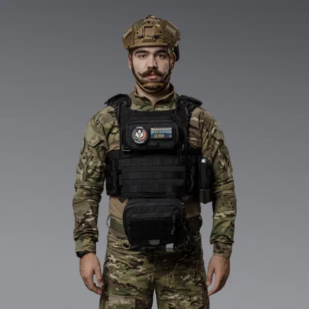 3 - Нагрудный админ-подсумок. MOLLE. Тактический подсумок. Черный