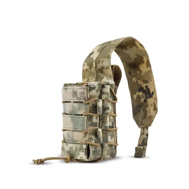 7 - Двойной закрытый подсумок под магазины AK\AR. Cordura 1000D. Molle. Пиксель