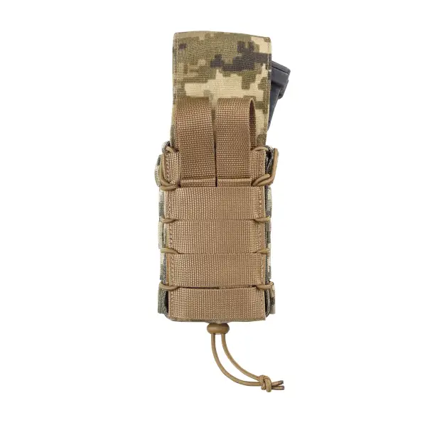 2 - Двойной закрытый подсумок под магазины AK\AR. Cordura 1000D. Molle. Пиксель