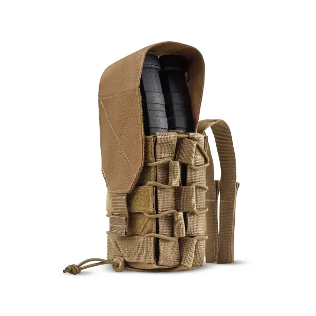 1 - Подвійний закритий підсумок під магазини AK\AR. Cordura 1000D. Molle. Койот