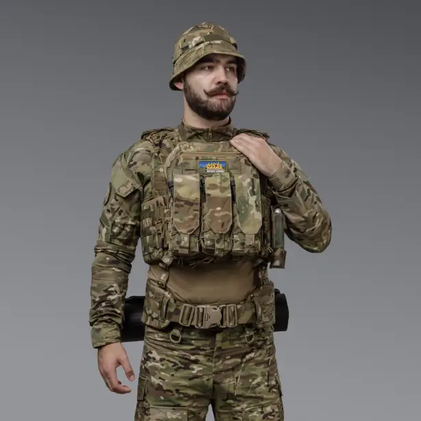 3 - Одинарний закритий підсумок під магазини AK\AR. Cordura 1000D. Molle. Мультикам
