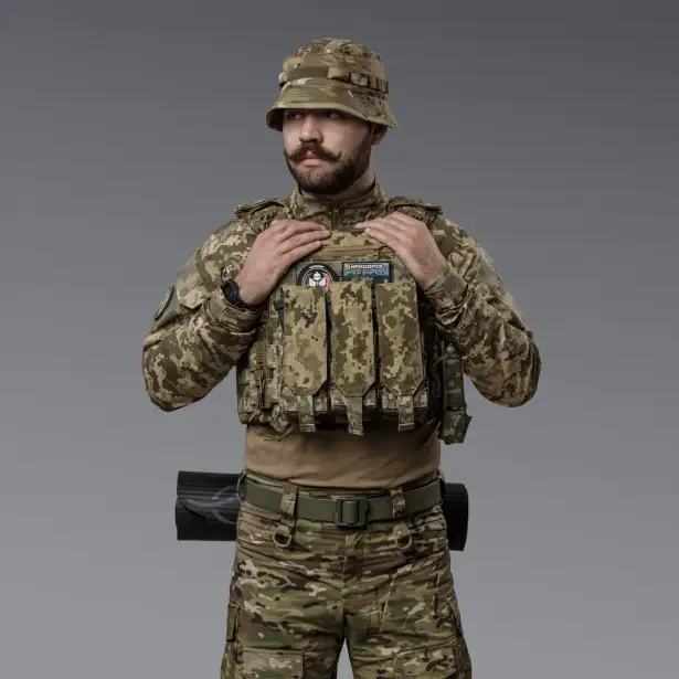 4 - Одинарний закритий підсумок під магазини AK\AR. Cordura 1000D. Molle. Піксель
