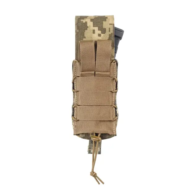 2 - Одинарний закритий підсумок під магазини AK\AR. Cordura 1000D. Molle. Піксель