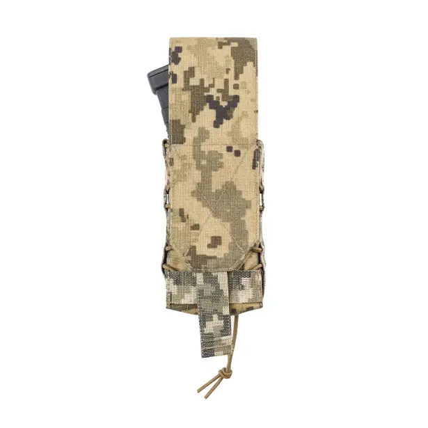 6 - Одинарний закритий підсумок під магазини AK\AR. Cordura 1000D. Molle. Піксель