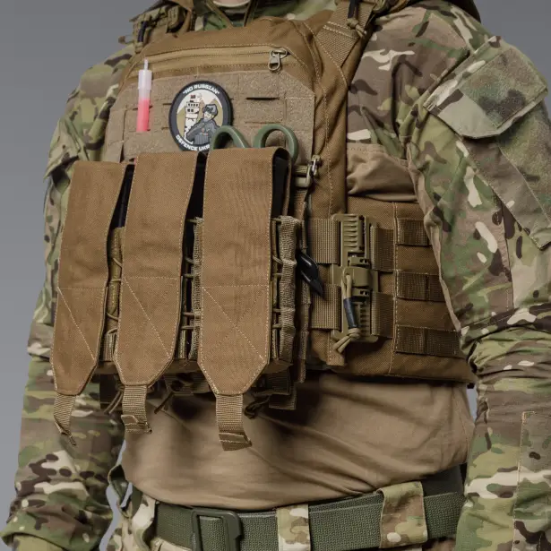 5 - Одинарний закритий підсумок під магазини AK\AR. Cordura 1000D. Molle. Койот