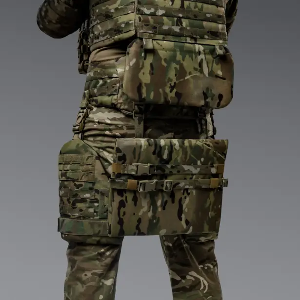 5 - Балістичний захист попереку 2-го класу захисту. CORDURA 1000D. Мультикам