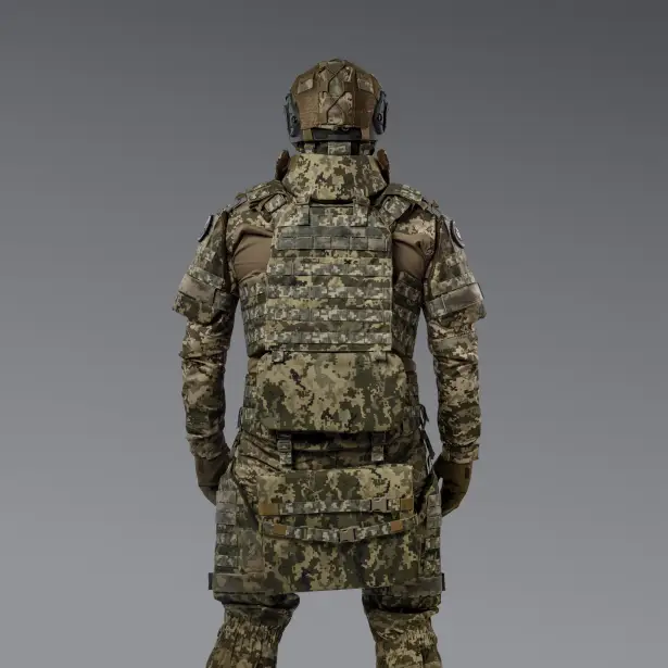 4 - Балістичний захист попереку 2-го класу захисту. CORDURA 1000D. Піксель