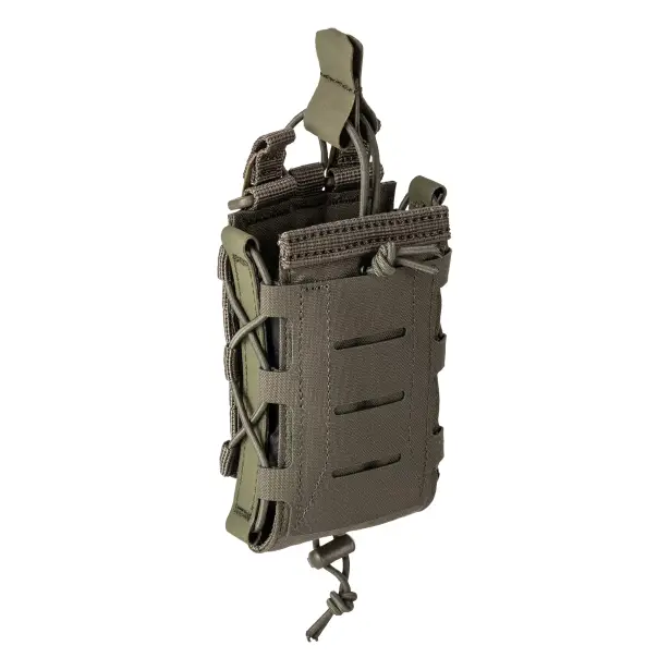 4 - Одинарный подсумок для магазина 5.11 Tactical Flex Multi-Caliber Cover. Олива