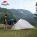 6 - Намет надлегкий тримісний  з футпринтом Naturehike Cloud Up 3 Updated NH18T030-T, 210T, зелений