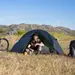 3 - Намет надлегкий одномісний  з футпринтом Naturehike Cycling 1 NH18A095-D, 210T, темно-синій