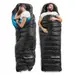 9 - Спальник з натуральним пухом Naturehike CW400 NH18C400-D, p-р L, чорно-блакитний