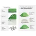 4 - Намет надлегкий одномісний Naturehike Cloud Up Base 1 CNK2450WS032, зелений
