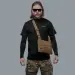 4 - Плечевая однолямочная сумка. Увеличенная. Cordura 1000D Койот