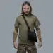 4 - Плечевая однолямочная сумка. Увеличенная. Cordura 1000D Черная