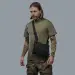 1 - Плечевая однолямочная сумка. Увеличенная. Cordura 1000D Черная
